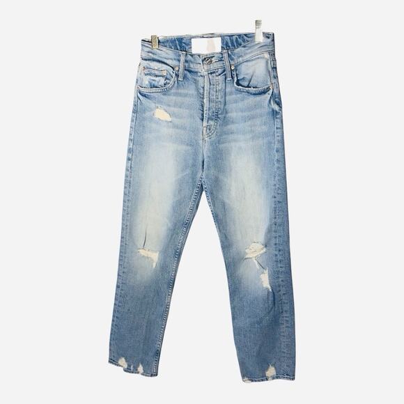 Mother Superior The Tomcat Distressed Straight Leg Jeans In The Confession 24 - Picture 3 of 14